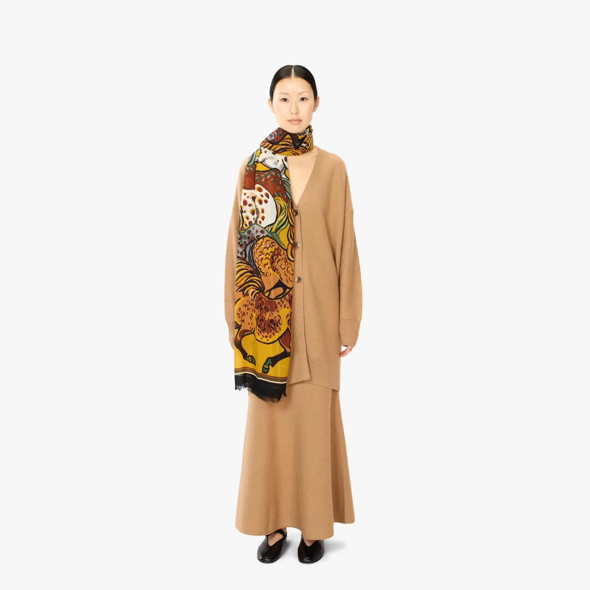 Western Scarf - Golden Brown