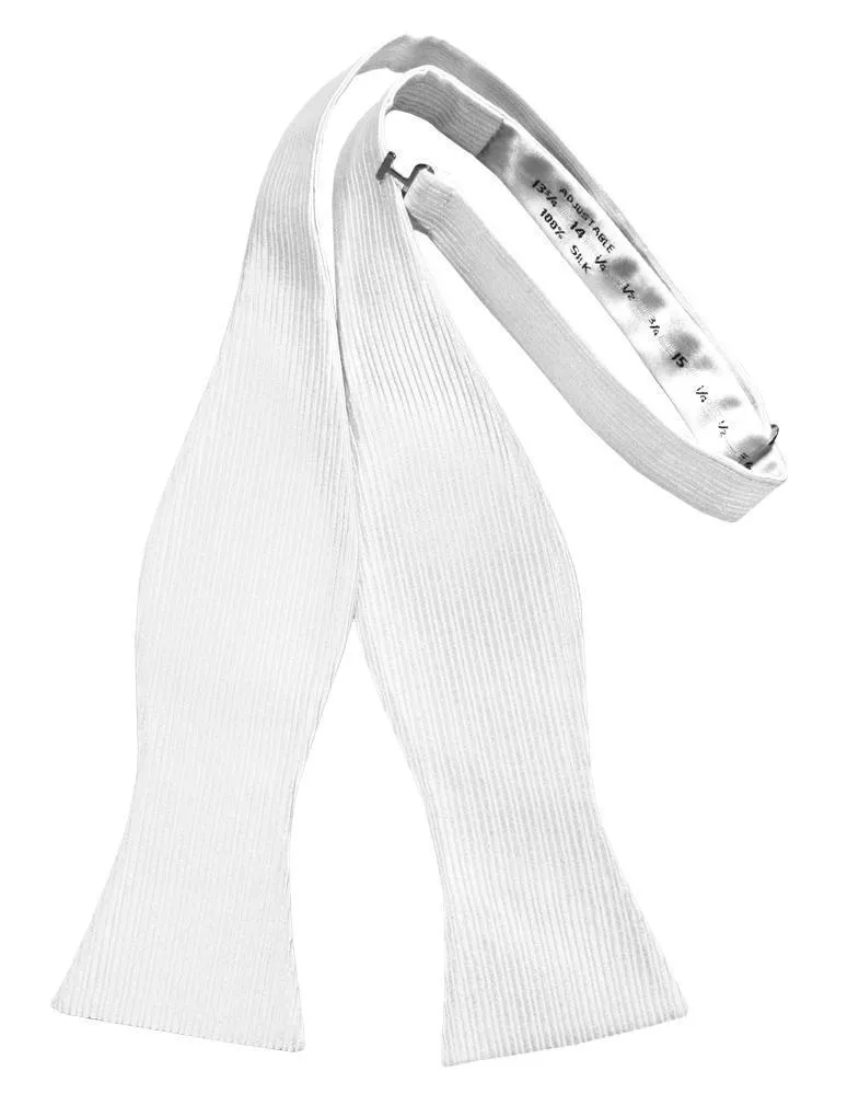 White Faille Silk Bow Tie