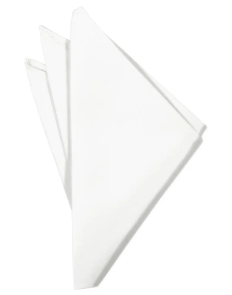 White Noble Silk Pocket Square