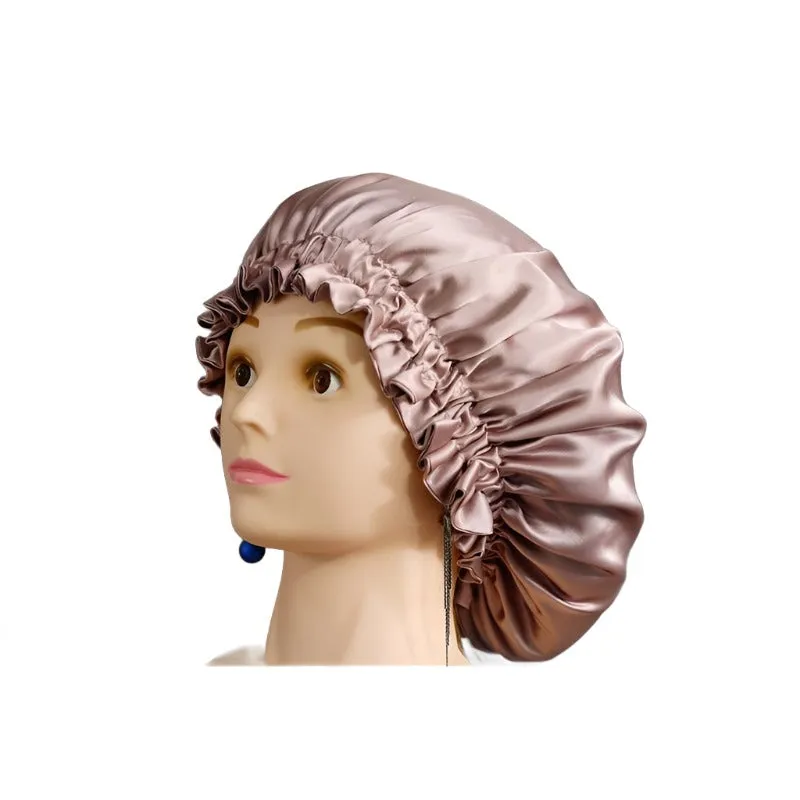 Wholesale silk bonnet with drawstring - mix color