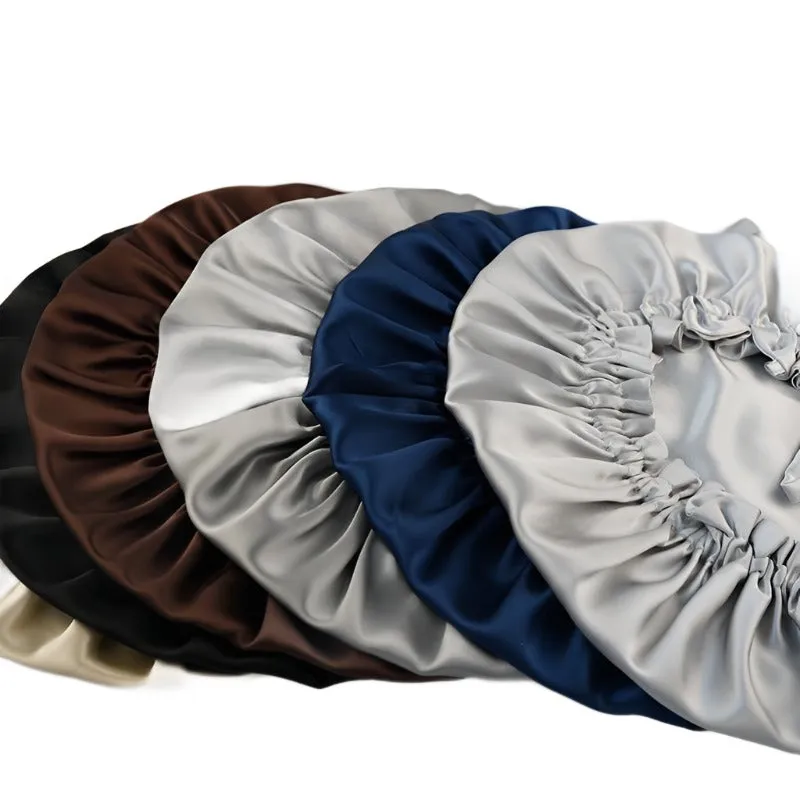 Wholesale silk bonnet with drawstring - mix color
