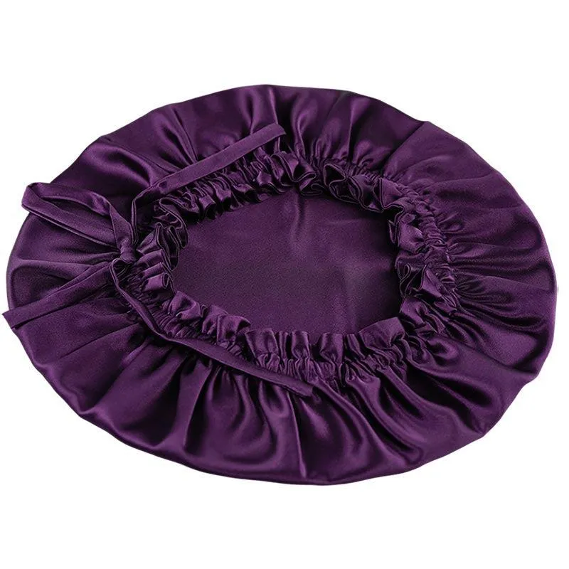 Wholesale silk bonnet with drawstring - mix color