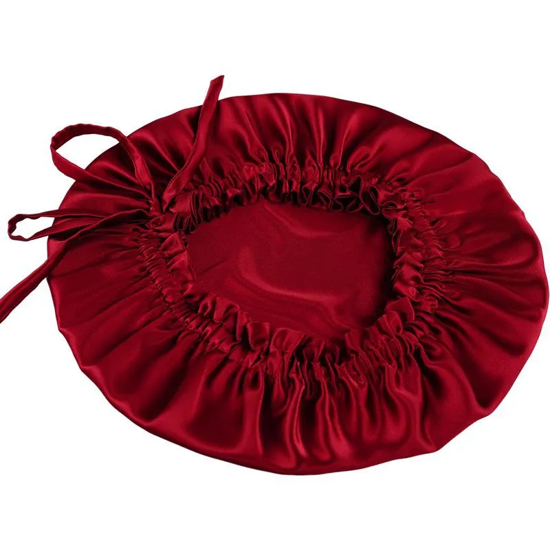 Wholesale silk bonnet with drawstring - mix color