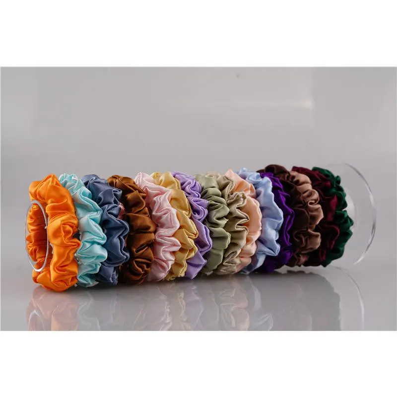 Wholesale silk scrunchies classic - mix color