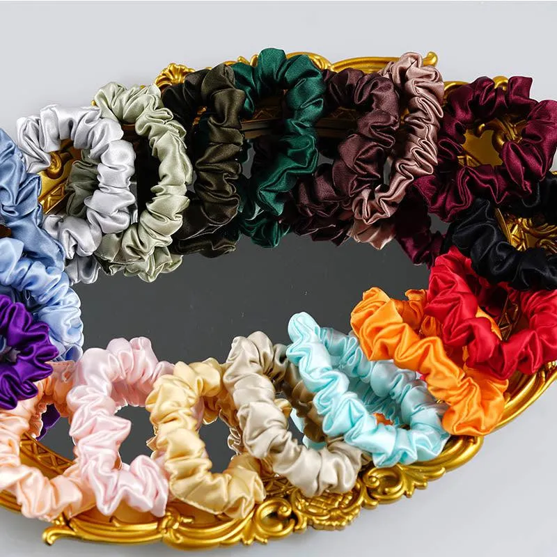Wholesale silk scrunchies classic - mix color