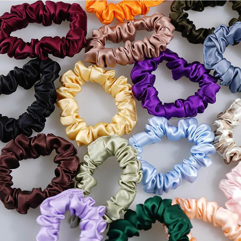 Wholesale silk scrunchies classic - mix color