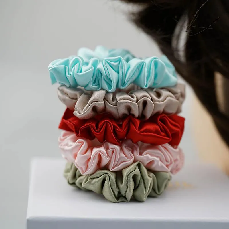 Wholesale silk scrunchies classic - mix color
