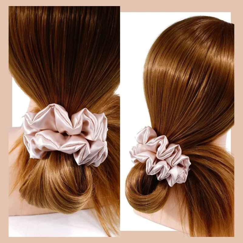 Wholesale silk scrunchies large Fluffy - mix color