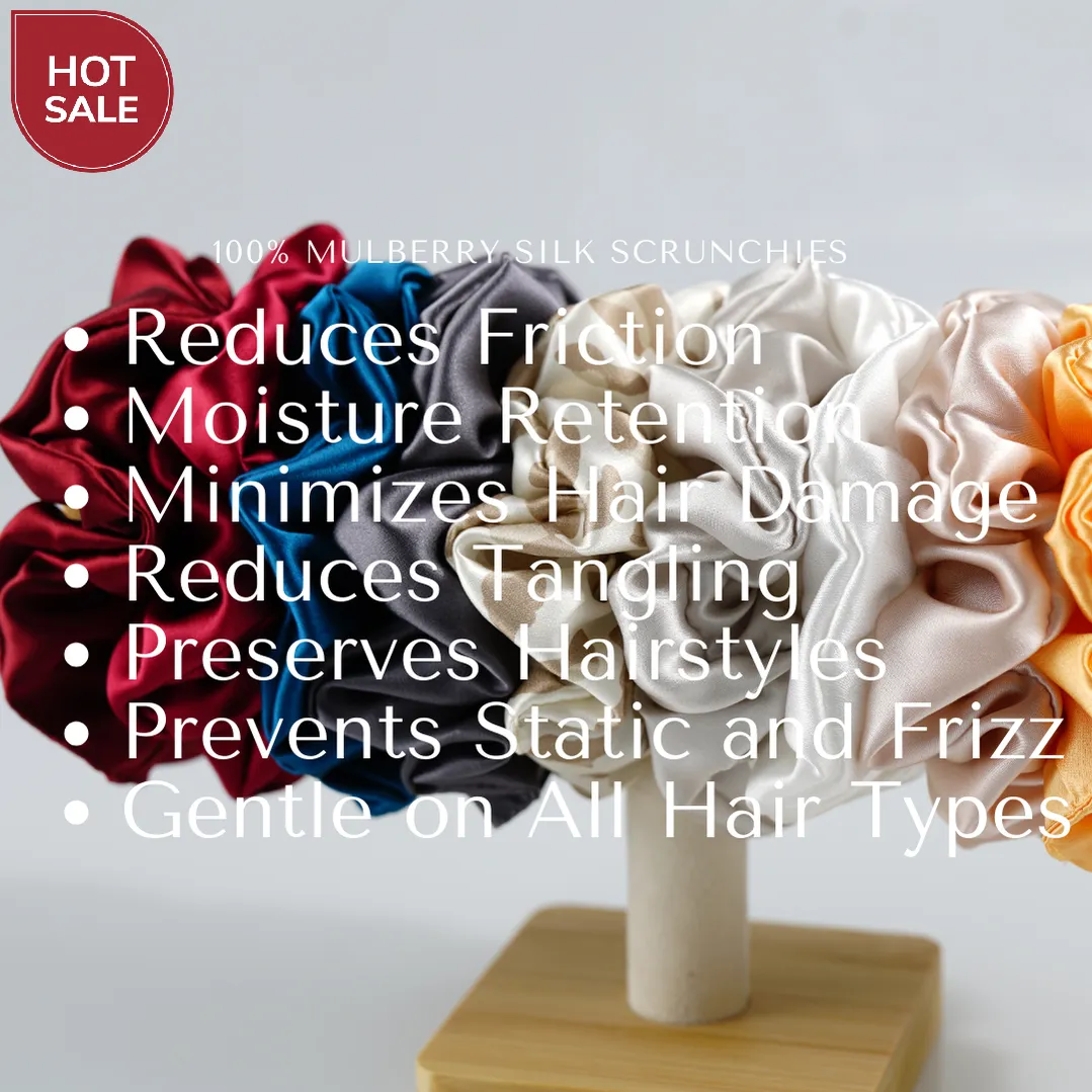 Wholesale silk scrunchies large - mix color