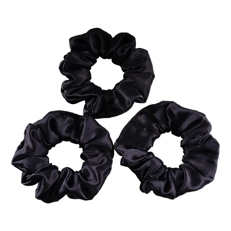 Wholesale silk scrunchies large - mix color