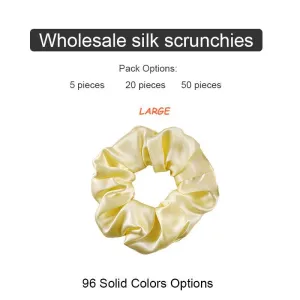 Wholesale silk scrunchies large - mix color
