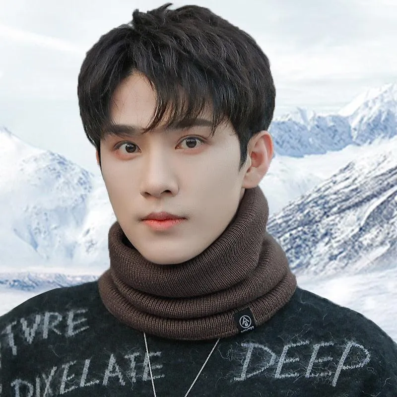Windproof Warm Knitted Plush Thicken Wool Protect The Neck Pullover Scarf