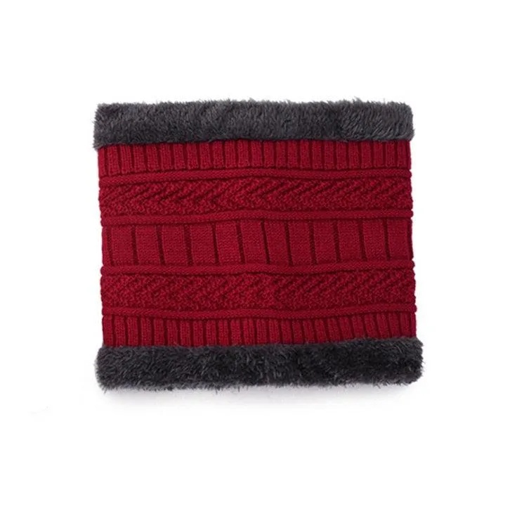 Windproof Warm Knitted Plush Thicken Wool Protect The Neck Pullover Scarf