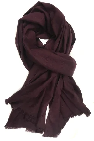 Wine Silk Cashmere Men Scarf