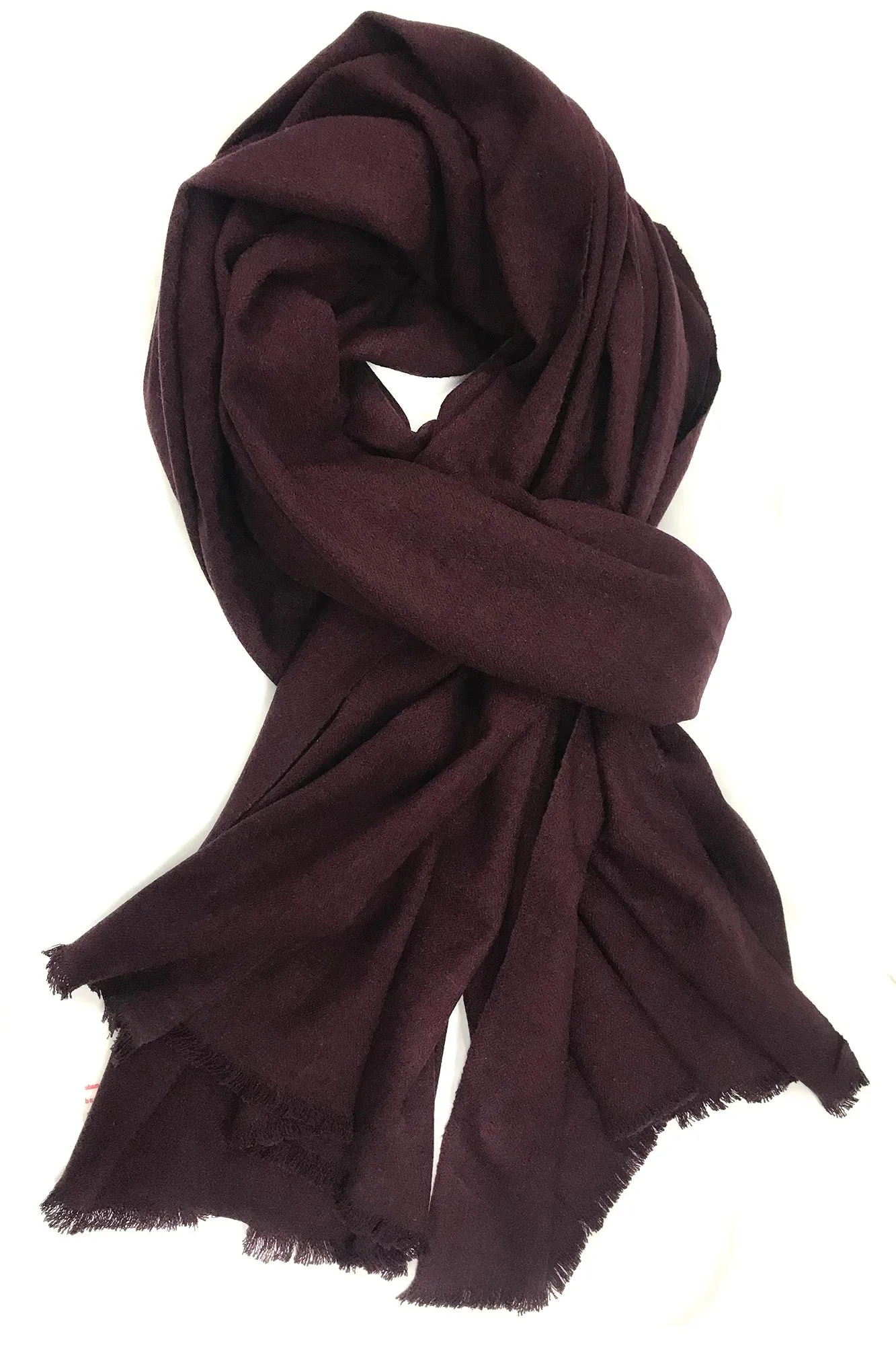 Wine Silk Cashmere Men Scarf