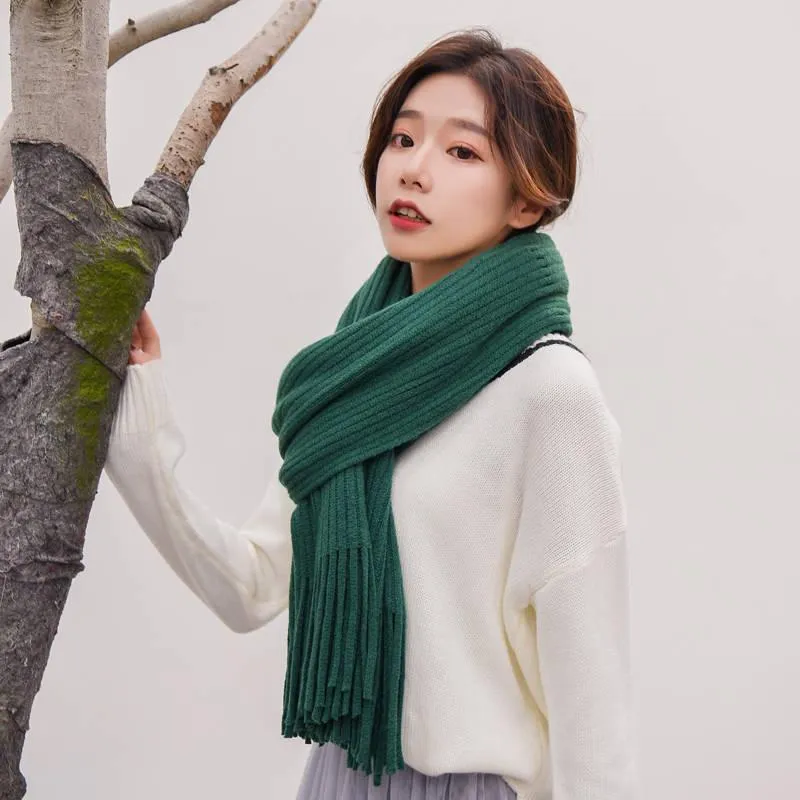 Winter Scarf Unisex 2019 Female Male Wool Sky Cashmere Scarf Pashmina Tassels Women Men Wrap Shawl