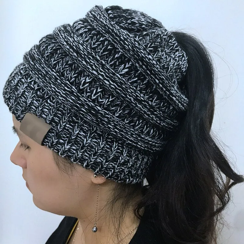 Winter Warm Ponytail Beanie
