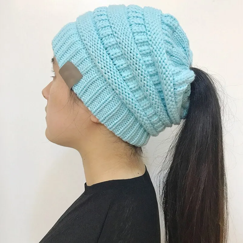 Winter Warm Ponytail Beanie
