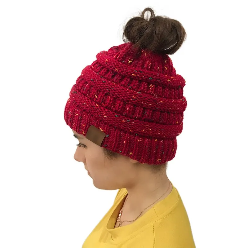 Winter Warm Ponytail Beanie