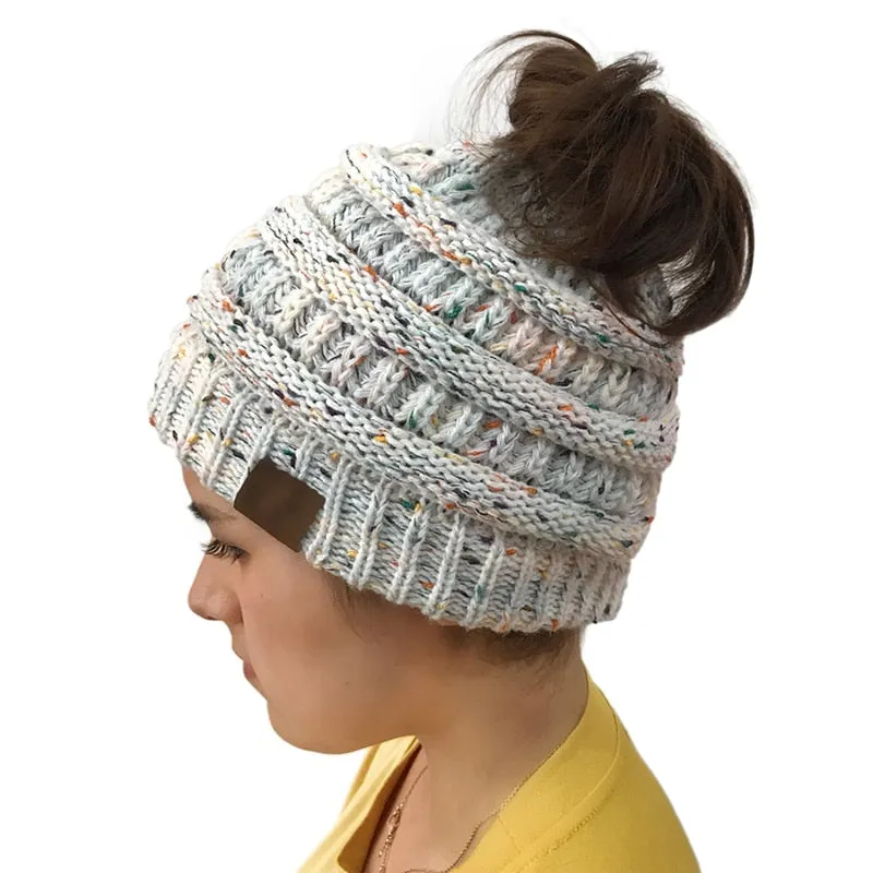 Winter Warm Ponytail Beanie