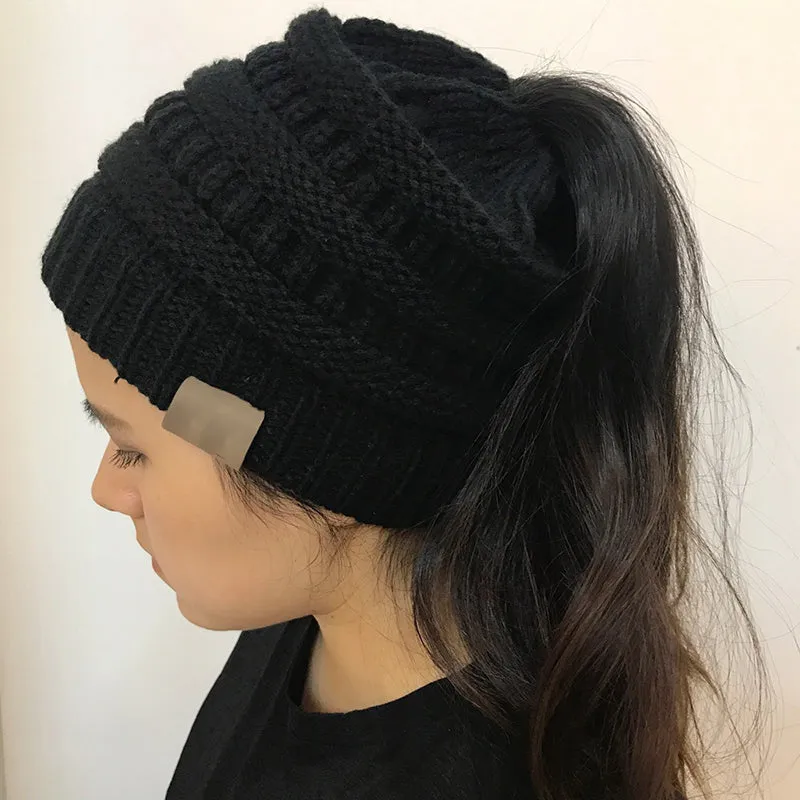 Winter Warm Ponytail Beanie