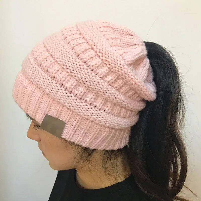 Winter Warm Ponytail Beanie