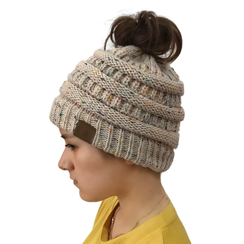 Winter Warm Ponytail Beanie