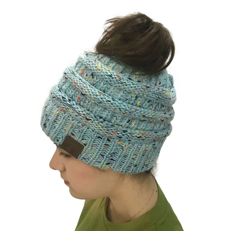 Winter Warm Ponytail Beanie
