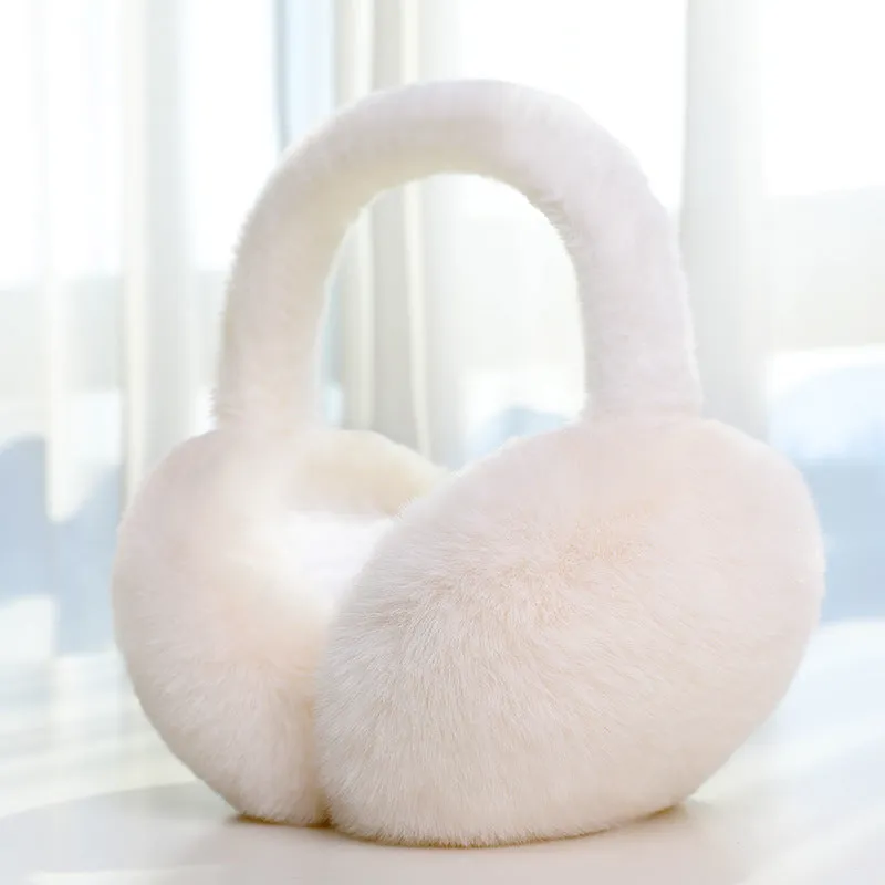 Winter Warm Rabbit Fur Earmuffs Foldable