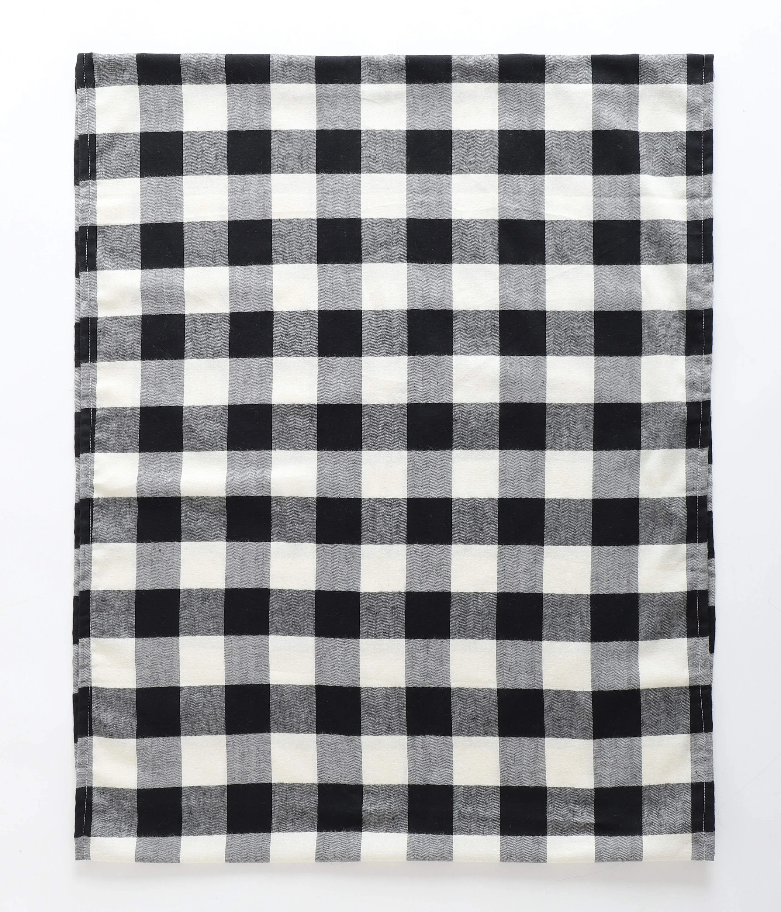 Women Buffalo Plaid Infinity Scarf Black and White (Ivory White), 100% Cotton  Flannel Infinity Scarf