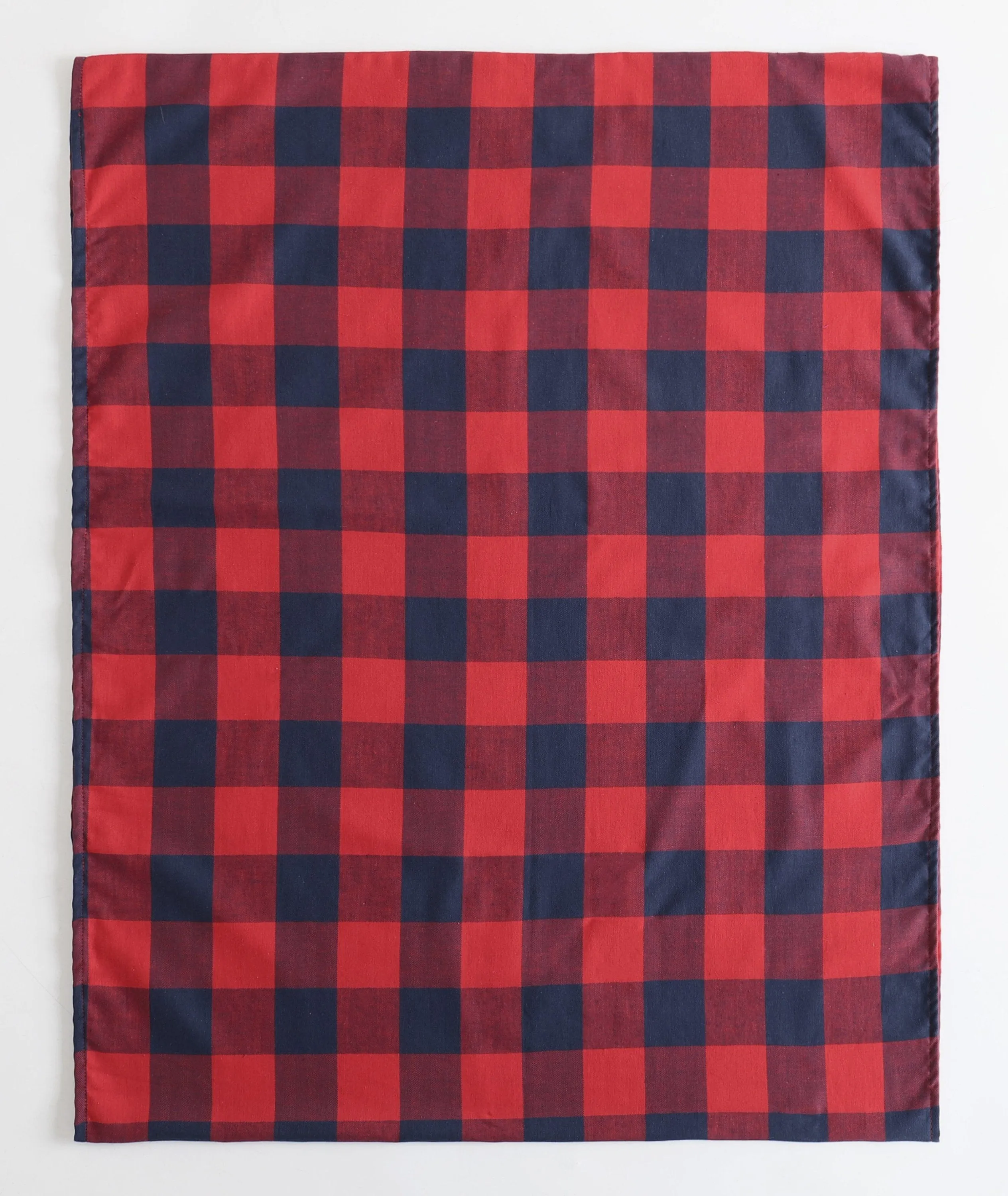 Women Buffalo Plaid Infinity Scarf Red and Navy Blue, 100% Cotton  Flannel Infinity Scarf