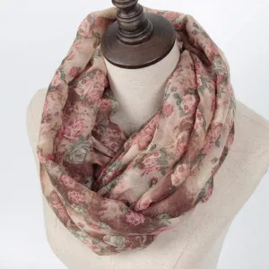 Women Flower Loop Scarf
