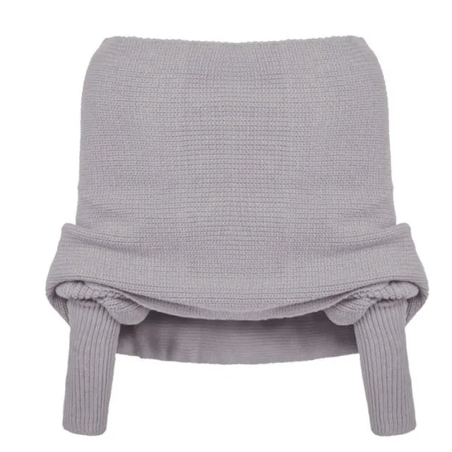 women scarf Multifunctional lady knitted warm girl shawl Solid muffler Sleeve Crochet Knit Long Soft Winter female Shawl Tippet