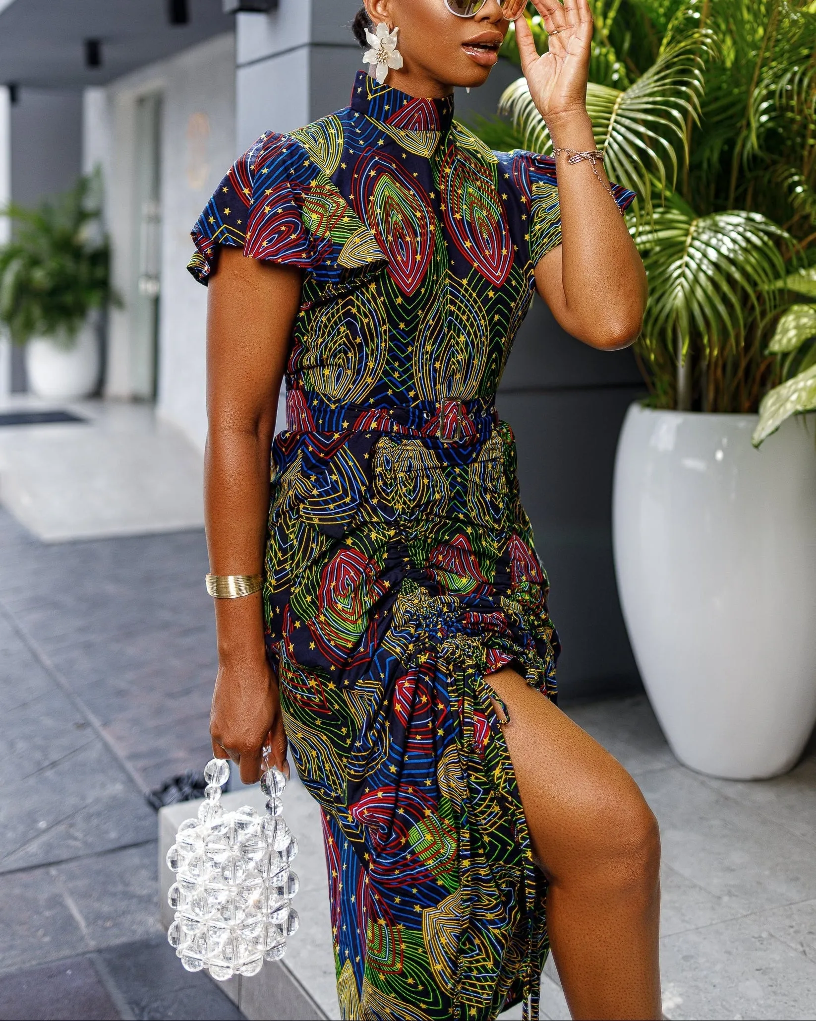 Women's Casual Print Midi Dress