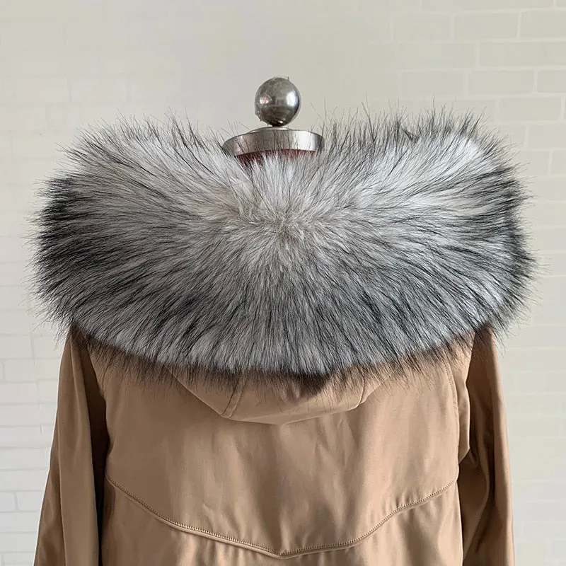 Women's Faux Fox Fur Collar Shawl/Scarves Fur Collar Shawl For Winter Coat