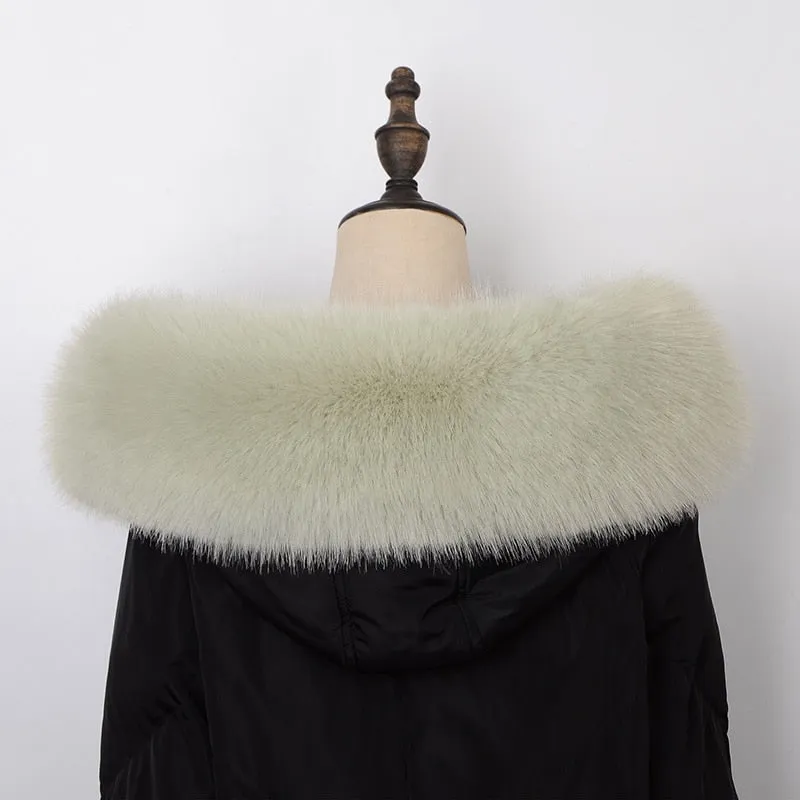Women's Faux Fox Fur Collar Shawl/Scarves Fur Collar Shawl For Winter Coat