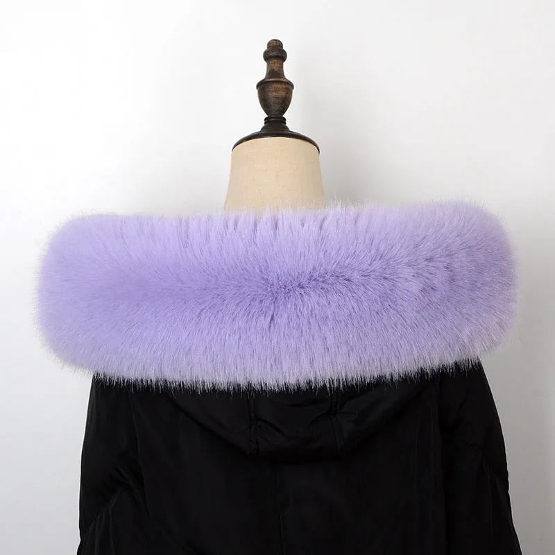 Women's Faux Fox Fur Collar Shawl/Scarves Fur Collar Shawl For Winter Coat