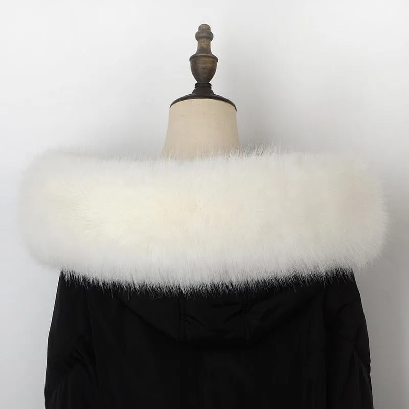 Women's Faux Fox Fur Collar Shawl/Scarves Fur Collar Shawl For Winter Coat