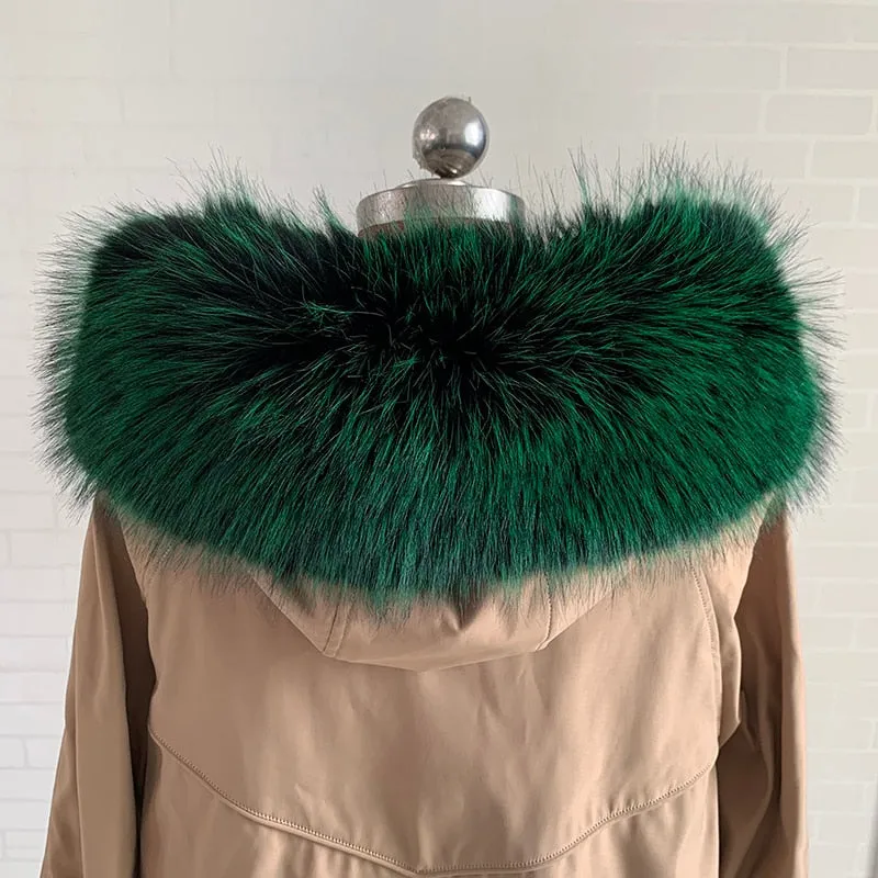 Women's Faux Fox Fur Collar Shawl/Scarves Fur Collar Shawl For Winter Coat