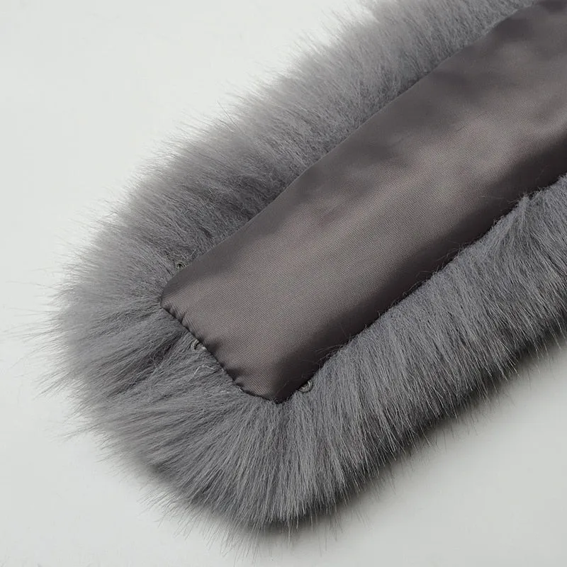 Women's Faux Fox Fur Collar Shawl/Scarves Fur Collar Shawl For Winter Coat