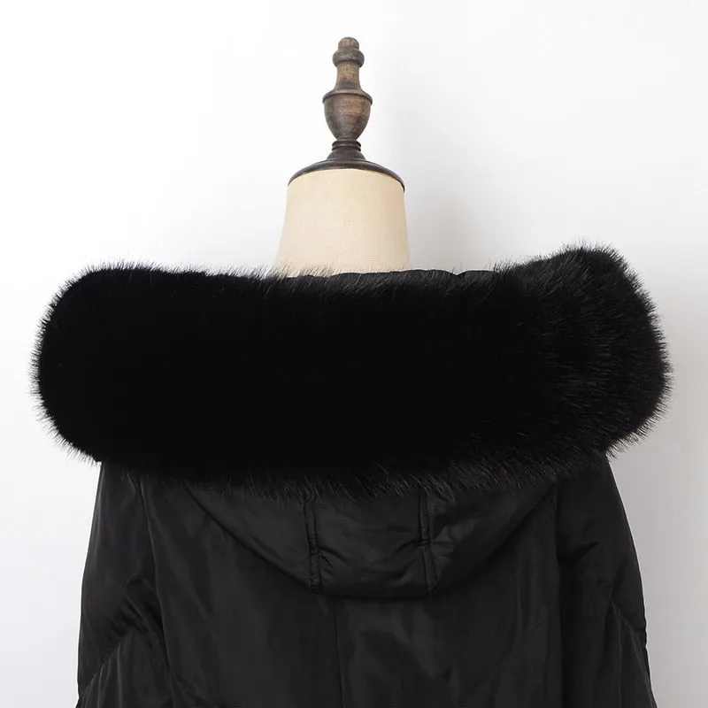 Women's Faux Fox Fur Collar Shawl/Scarves Fur Collar Shawl For Winter Coat