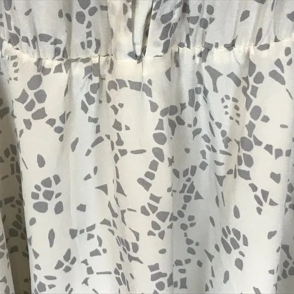 Womens Size 0 Rebecca Taylor Pure Silk Geo Floral Print Sleeveless Dress
