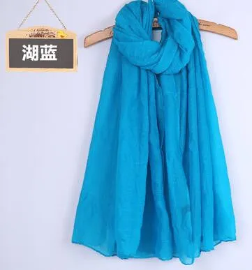 Women's Solid Color High Quality Linen Cotton Scarves For Winter/Autumn - 20 Colour