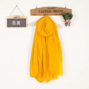 Women's Solid Color High Quality Linen Cotton Scarves For Winter/Autumn - 20 Colour