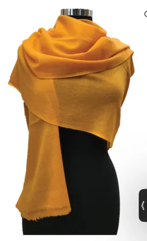 WOOL N CASHMERE BLEND SOFT SHAWLS 76X200CM