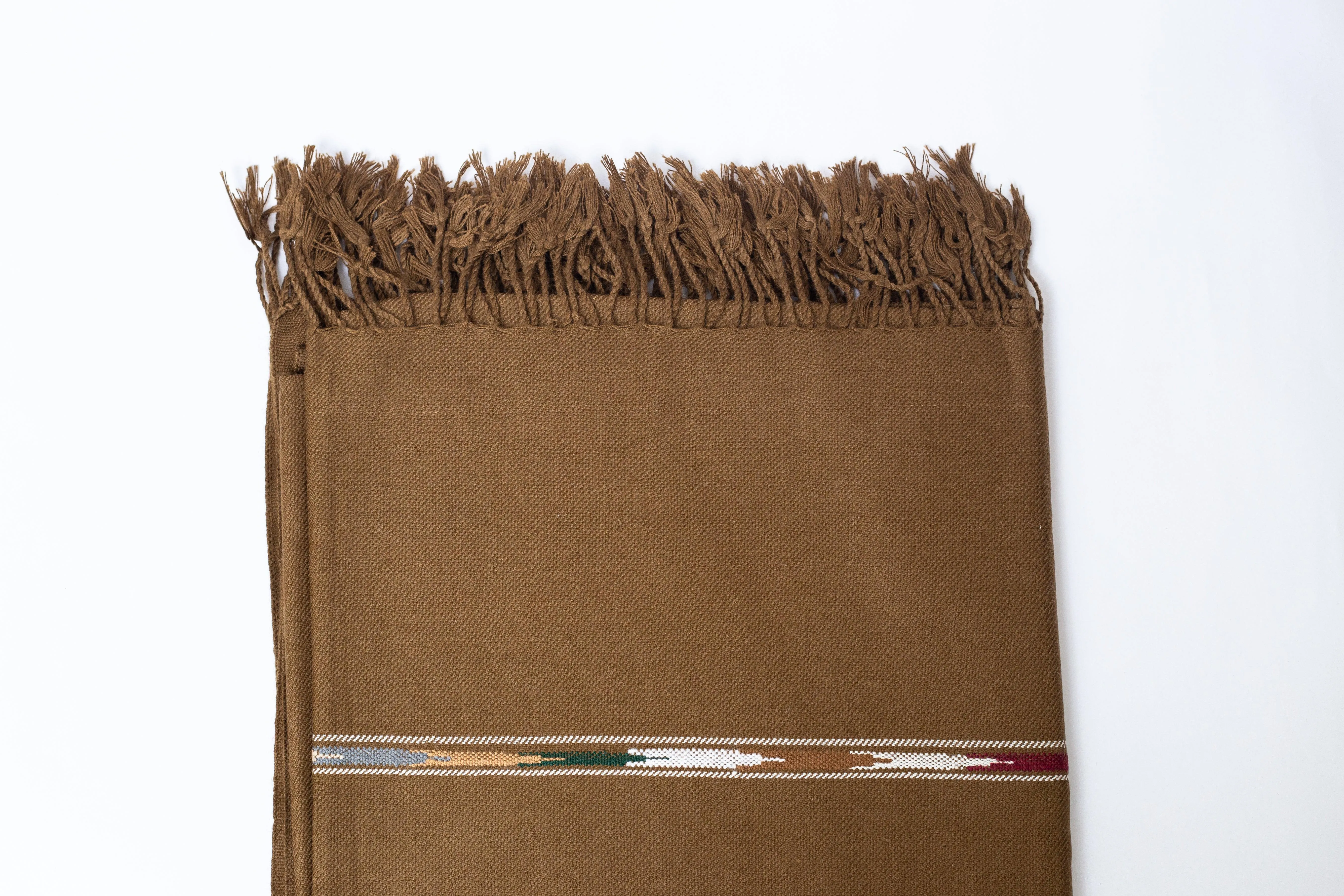Wool Shawl (Dark Brown)