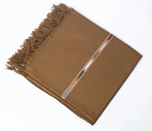 Wool Shawl (Dark Brown)