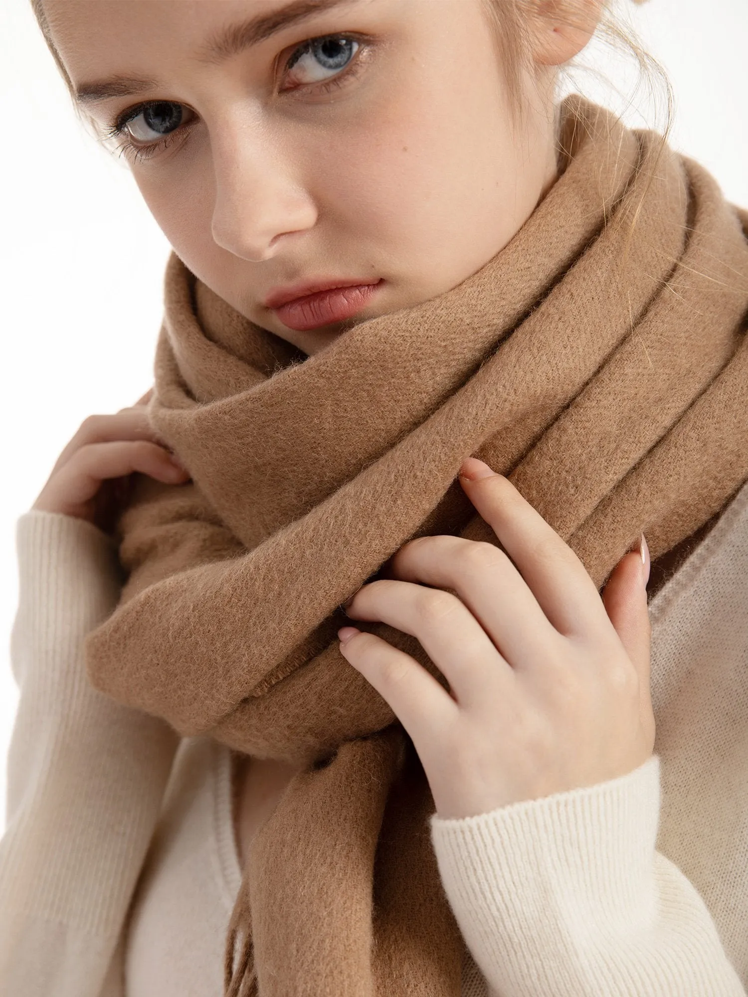 Woolen Bloom Winter Soft Warm Wraps Shawls Neck Scarf