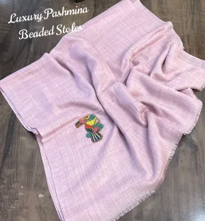 Woolen Stoles with beaded patch