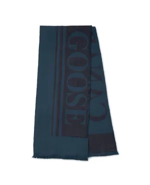 Woven Logo Scarf Navy